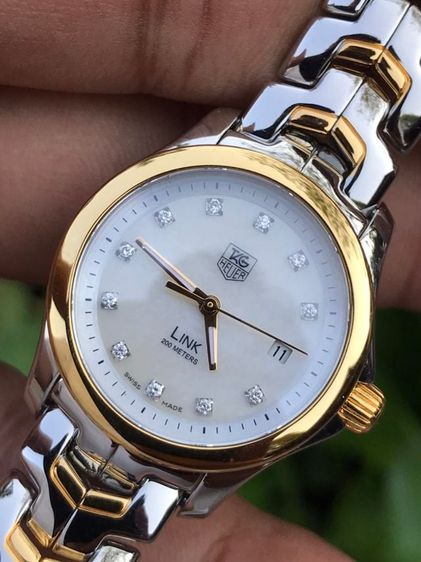 Tag​ Heuer​ ​link​ Lady​ 18K Gold G4 White Diamond MOP Dial 🇨🇭🇨🇭
 