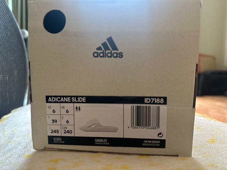 รองเท้าแตะ Adidas ใส่สองครั้ง ไซส์ UK6, EU39 สภาพป้ายแดง พร้อมกล่อง รูปที่ 8