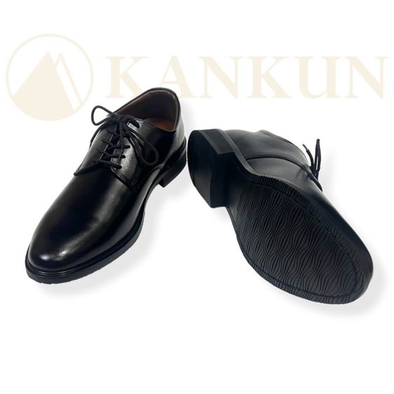 KANKUN Plain Toe Derby Shoe รองเท้าคัทชู หนังวัวแท้ เกรดพรีเมี่ยม ทรงสวยดีไซน์ทันสมัย แบบผูกเชือก 5 รู หนังนิ่ม พื้นนุ่มพิเศษ ใส่สบาย รูปที่ 5
