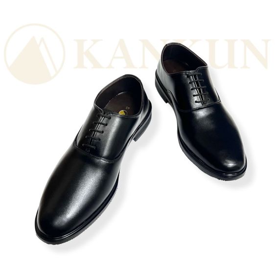 KANKUN Plain-Toe Oxford รองเท้าคัทชูผู้ชาย หนังวัวแท้ เกรดพรีเมี่ยม ทรงทางการเรียบหรู สวยดีไซน์ทันสมัย แบบผูกเชือก หนังขัดมัน พื้นนุ่มพิเศษ รูปที่ 2