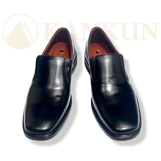 KANKUN Formal leather shoes รองเท้าคัทชูหนังแท้ เกรดพรีเมี่ยม ทรงทางการ รูปแบบสวม สีดำสุภาพ สวยดีไซน์ทันสมัย หนังนิ่ม พื้นนุ่มพิเศษ รูปที่ 6