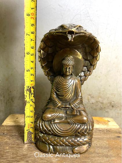 พระปางสมาธิ นาคปรกทองเหลือง รูปที่ 11