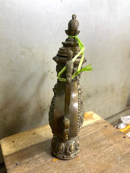 กาน้ำชา ลายค้างคาวจีนทองเหลือง สะสม รูปที่ 5