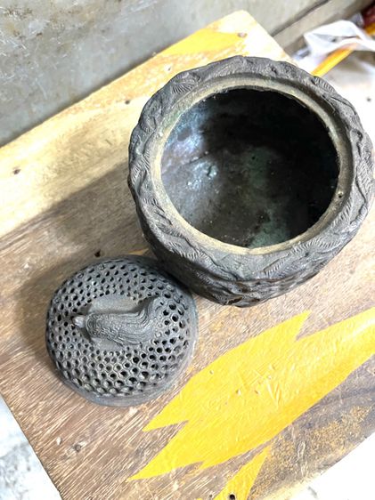 กระถาง กำยาน หมื่นกระเรียน ทองเหลืองสะสม A15 รูปที่ 11