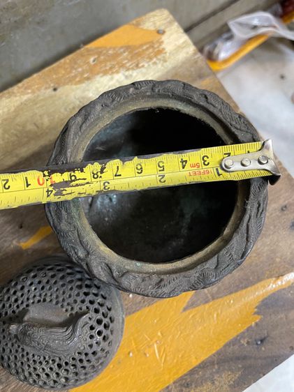 กระถาง กำยาน หมื่นกระเรียน ทองเหลืองสะสม A15 รูปที่ 16