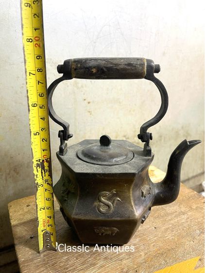 กาน้ำชา 12นักษัตรทองเหลืองสะสม รูปที่ 15