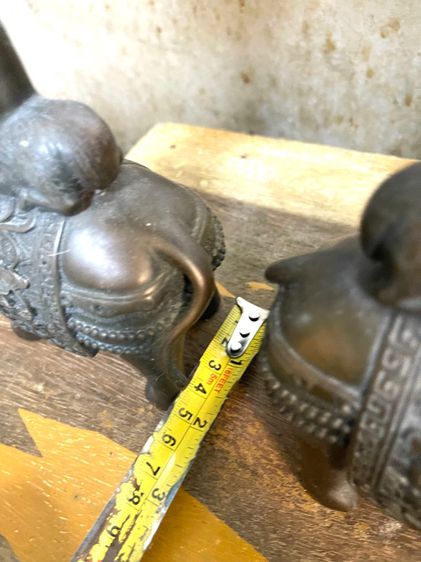 เชิงเทียน ช้างคู่ ทองเหลืองสะสม รูปที่ 12