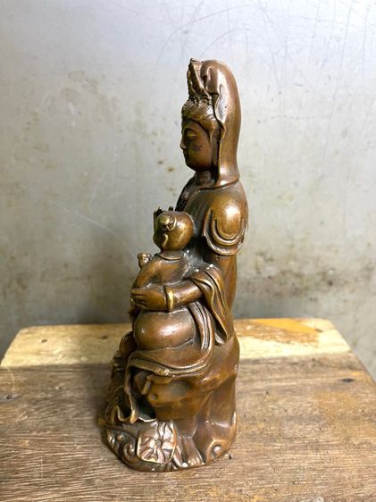 เจ้าแม่กวนอิม ปางประทานบุตรทองเหลือง A13 รูปที่ 5