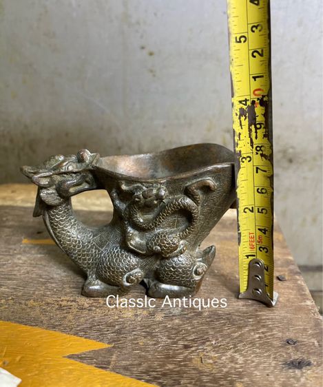 จอก มังกร ทองเหลืองสะสม รูปที่ 13