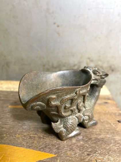 จอก มังกร ทองเหลืองสะสม รูปที่ 3