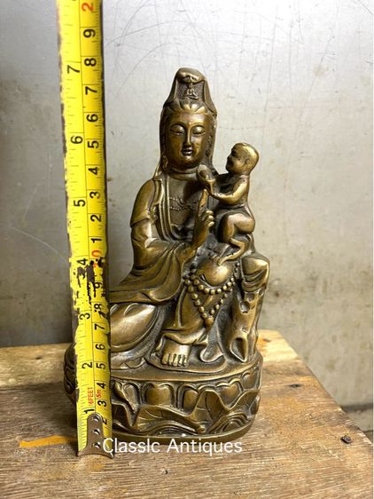 เจ้าแม่กวนอิม ปางประทานบุตรทองเหลือง A16 รูปที่ 7