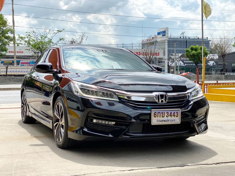 Honda Accord 2018 2.0 Hybrid Tech Sedan ไฮบริด ไม่ติดแก๊ส เกียร์อัตโนมัติ ดำ