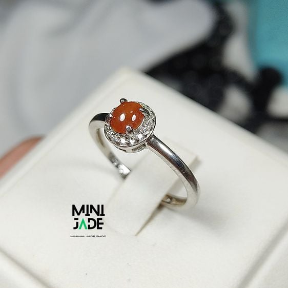 แหวนหยกแดง Honey JADE เนื้อกึ่งใส รูปที่ 3
