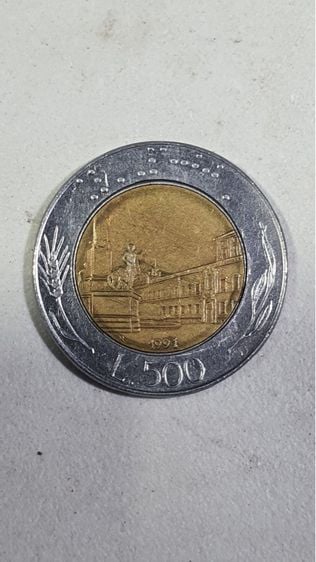 เหรียญอิตาลี L500 ปี1991 รูปที่ 2