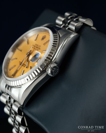 Rolex Datejust 16234 Yellow Tapestry Dial Fluted Bezel 1995 36mm. รูปที่ 3