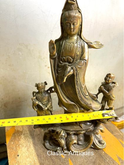 เจ้าแม่กวนอิม ทองเหลืองสะสมA21 รูปที่ 10