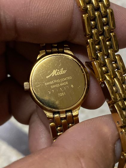 นาฬิกายี่ห้อ MIDO  ควอทซ์ เลดี้ ทองสวยทั้งเรือนทั้งสาย สายยาว 7 นิ้ว  มีกล่องแทน   2500฿ รูปที่ 3