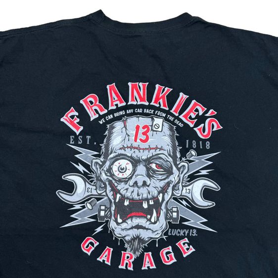 เสื้อยืด Lucky 13​ Frankie’s Garage Size 3XL หายากลายนี้ รูปที่ 3