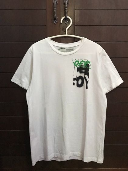 Off-White Graffiti Logo Print White T-Shirt S OMAA027F19185005