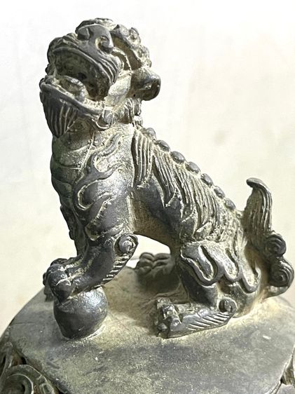 กระถาง กำยานหัวสิงห์ ทองเหลือง สะสมA40 รูปที่ 5