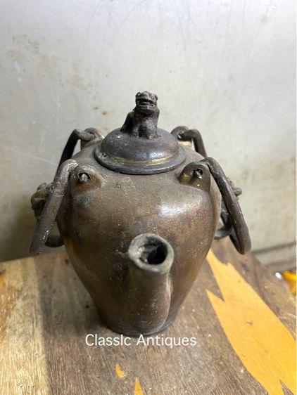 กาน้ำชา หูสิงห์เหลืองสะสม รูปที่ 3