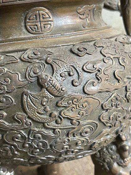 กระถาง กำยาน มังกรขาสิงห์ ทองเหลืองA34 รูปที่ 5