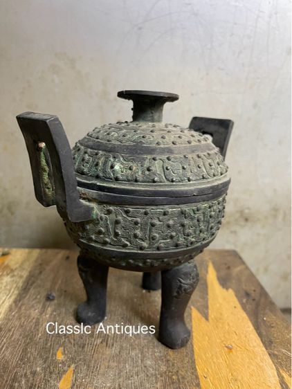 กระถางจีน สองหูสะสม A12 รูปที่ 7