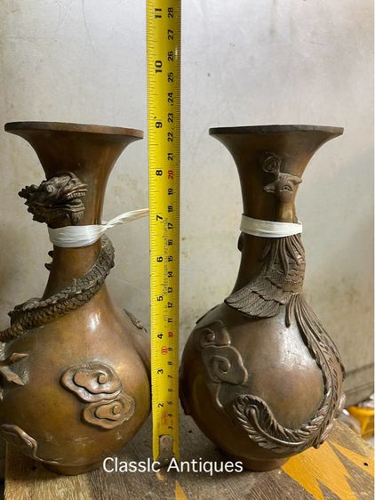 แจกัน หงษ์มังกร ทองเหลืองA2 รูปที่ 15