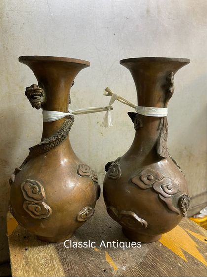 แจกัน หงษ์มังกร ทองเหลืองA2 รูปที่ 4