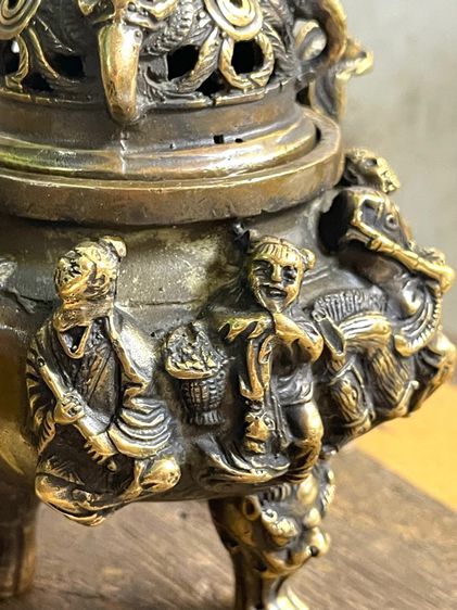 กระถางกำยาน แปดเซียนทองเหลืองA24 รูปที่ 7