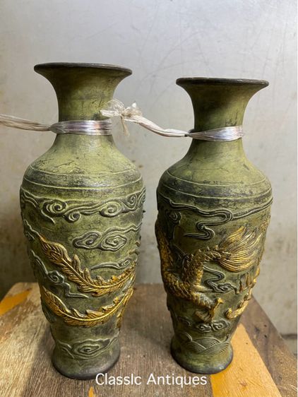 แจกัน หงษ์มังกรทองเหลืองA4 รูปที่ 3