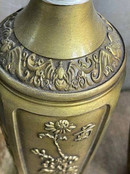 แจกัน ดอกไม้สี่ฤดู ทองเหลืองสะสมA7 รูปที่ 5