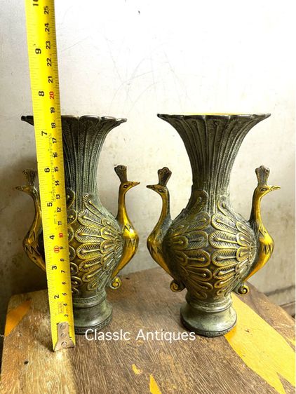 แจกัน นกยูงทองเหลืองA8 รูปที่ 9