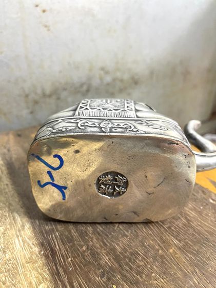 กาน้ำชา ช้าง ทองเหลืองกะไหล่เงิน รูปที่ 12