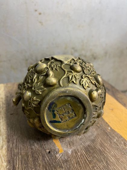 กาน้ำชา น้ำเต้า ทองเหลืองสะสม รูปที่ 11