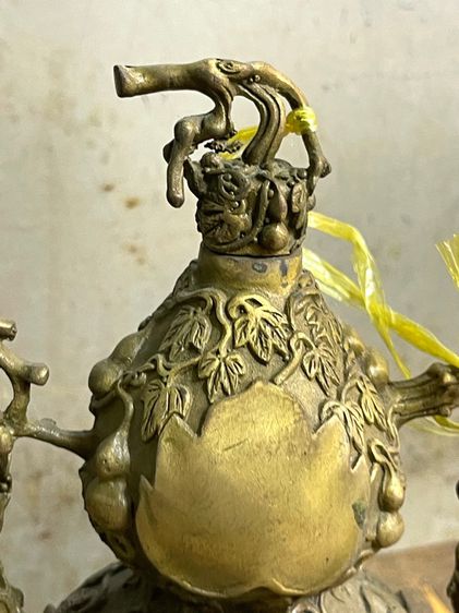 กาน้ำชา น้ำเต้า ทองเหลืองสะสม รูปที่ 5