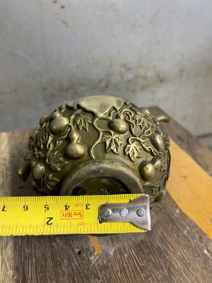 กาน้ำชา น้ำเต้า ทองเหลืองสะสม รูปที่ 12