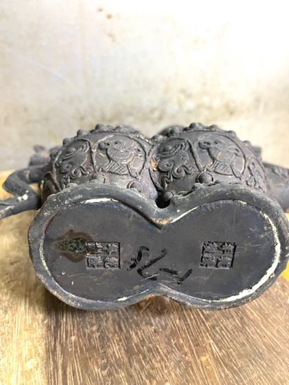 กาน้ำชา มังกรคู่ทองเหลือง รูปที่ 12