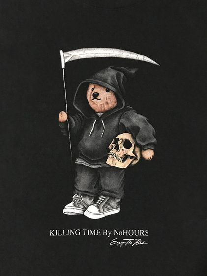 Killing Time By No Hours Devil Bear Dark Grey T-Shirt S รูปที่ 4