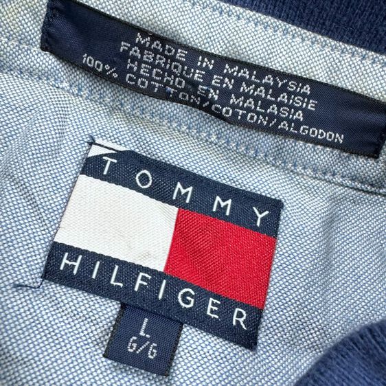 เสื้อยืดแขนยาว Tommy Hilfiger​ 90s Size L​ ผ้าดีมากใส่สบาย รูปที่ 2
