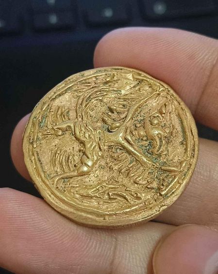 เหรียญโบราณครุฑ ศิลปะทวาราวดี เนื้อสัมฤทธิ์ เก่ามาก หายาก น่าสะสมมาก รูปที่ 6