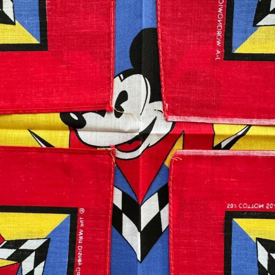 ผ้าเช็ดหน้ามิกกี้เมาส์ ลาย Football TOUCH DOWN The Walt Disney Company J.A WORONOWICZ S RIVER. N J Mickey Mouse Bandana รูปที่ 7