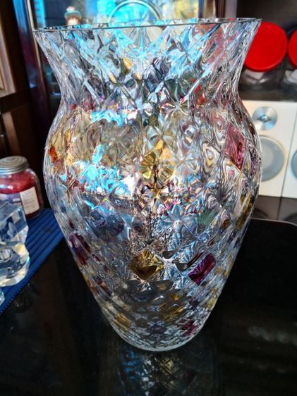 ของตกแต่งบ้านอื่นๆ Bohemian antique glass flowerware
made in czechoslovakia