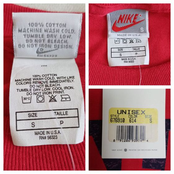 Vintage  Nike T-shirt  Size  S ของใหม่ ป้ายห้อย รูปที่ 6