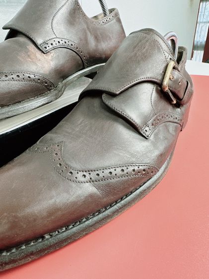 รองเท้าหนังแท้ Bally Sz.11us45eu29cm Made in Switzerland สีน้ำตาล พื้นหนัง สภาพสวยมาก ไม่ขาดซ่อม ใส่ทำงานออกงานดี รูปที่ 11