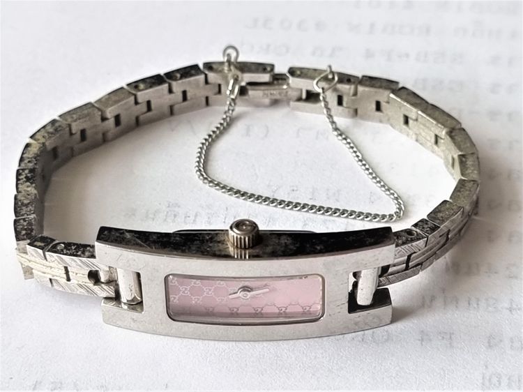 ขายนาฬิกาข้อมือ Gucci 3900 L pink สายอ่อน รูปที่ 3