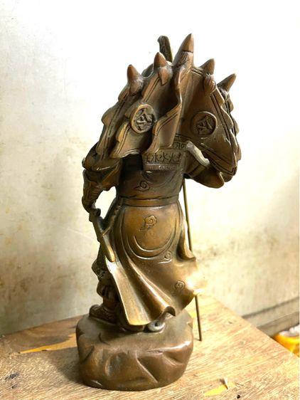 เทพเจ้ากวนอู ปางห้าธง ทองเหลือง A16 รูปที่ 4