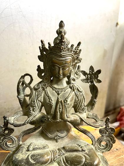 พระธิเบตทองเหลืองสะสมA6 รูปที่ 2