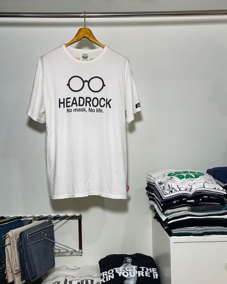 เสื้อยืดมือสอง HEAD ROCK NO MASK, NO LIFE (JAPANESE BRAND) Size XL มือ2 รูปที่ 1