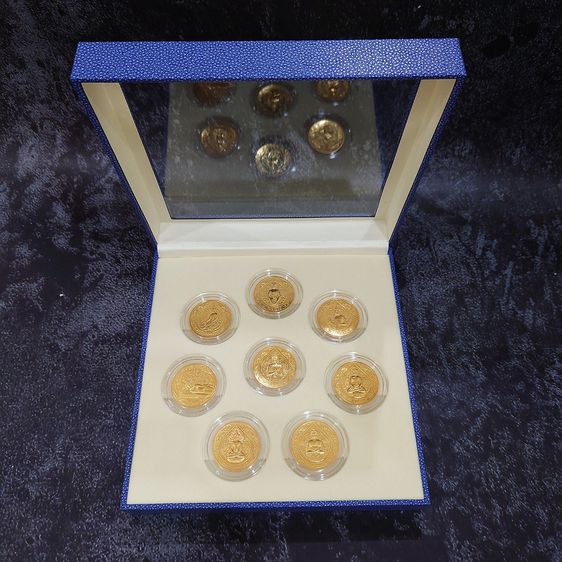 ชุดเหรียญที่ระลึก พระประจำวันเกิด 8 เหรียญ 8 วัน เนื้อคิวโปรนิเกิล ชุบทอง บรรจุกล่องหนัง พร้อมใบรับรองจากกรมธนาร้กษ์ รูปที่ 2